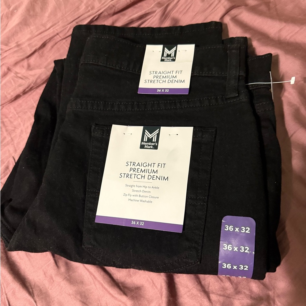 Men's Black Straight Fit Jeans